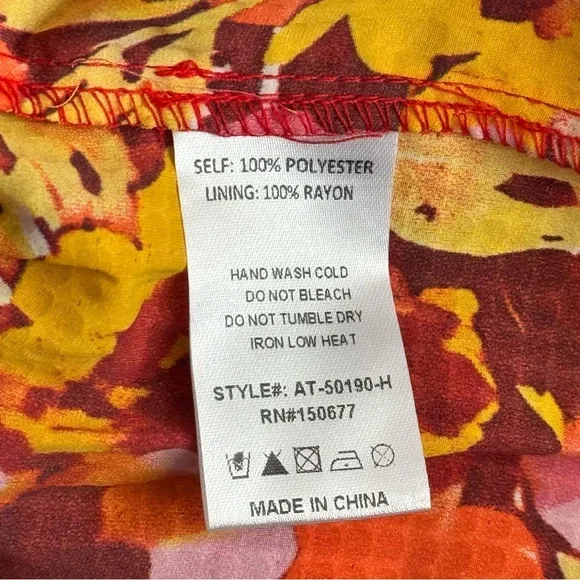 AVARA Nicolette Floral Balloon Sleeve Top vibrant, multicolor peplum - Picture 9 of 10